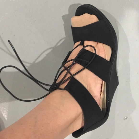 Michael Antonio Andra Lace Wedge Sandals - Picture 7 of 7